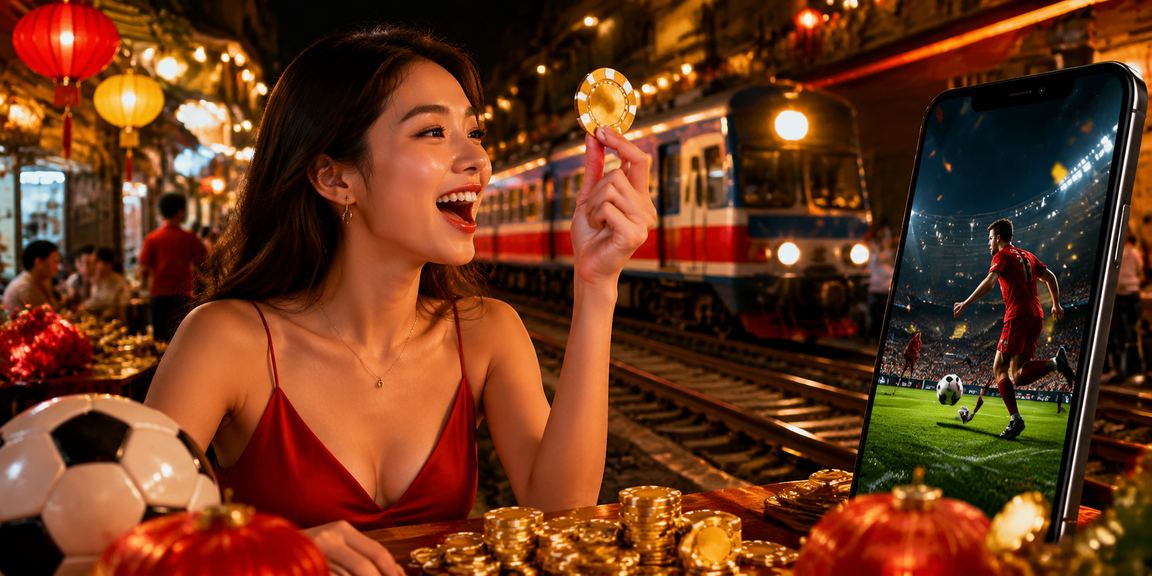 Không khí giải trí bóng đá tại chợ đêm Hà Nội